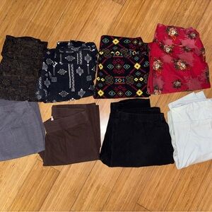 5 Lularoe and 3 Walmart leggings